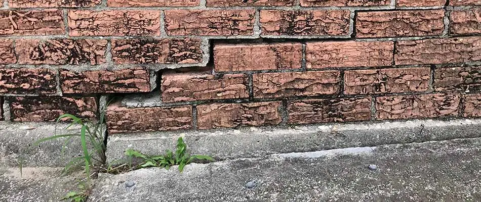 A Plant City, FL building with foundation damage from slab leaks.