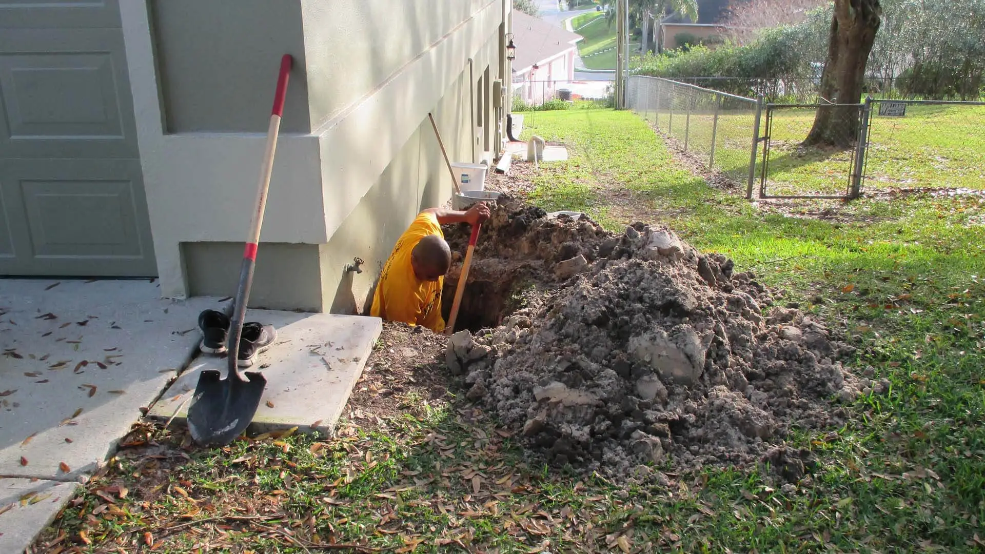 Underground repiping service for plumbing at home in Lakeland, FL.
