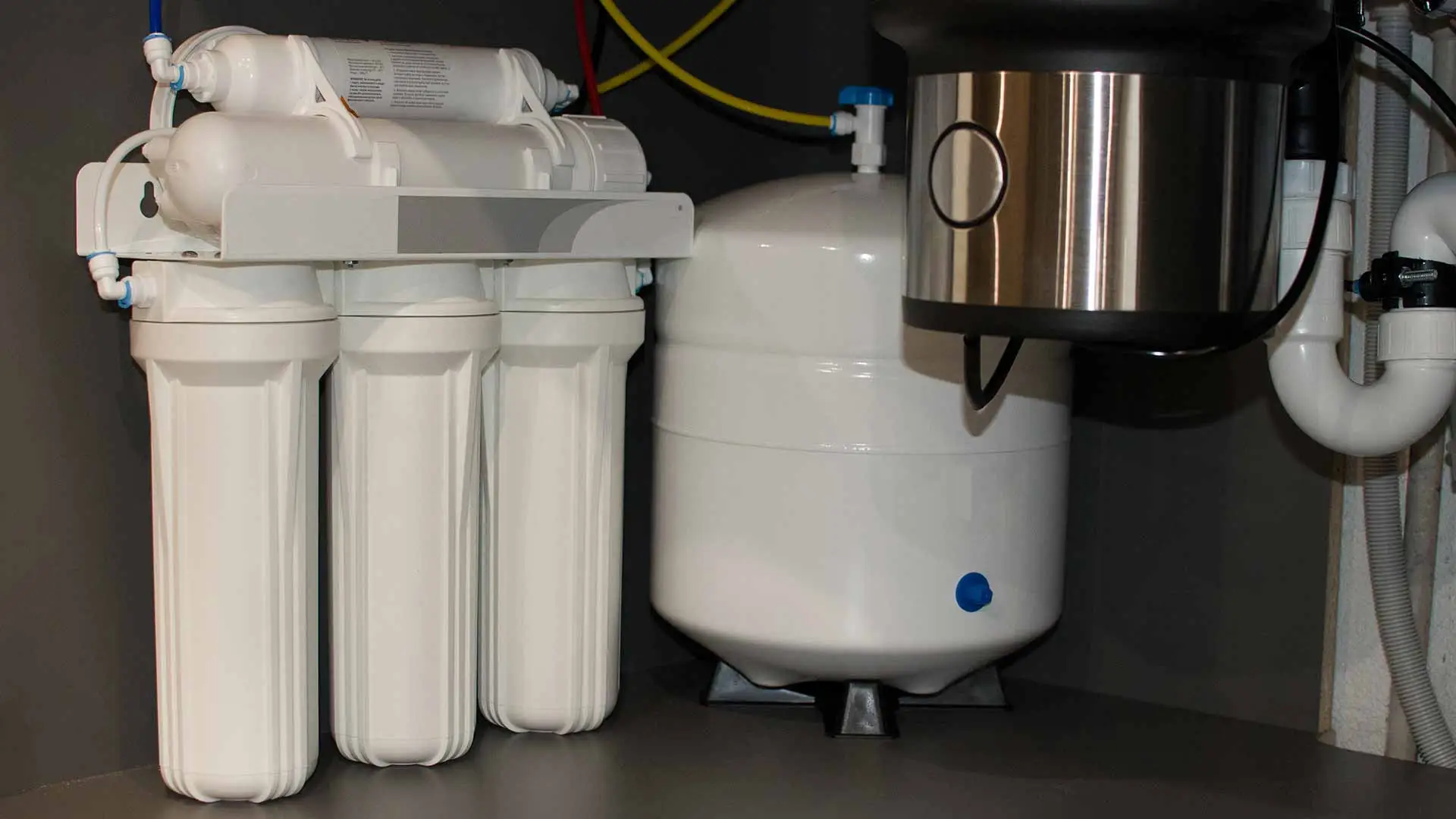 Under-sink water filtration system installed in a Plant City, FL home.