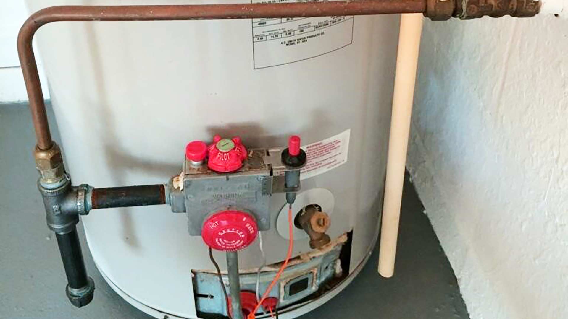 A water heater tank for a home in Winter Haven, FL.