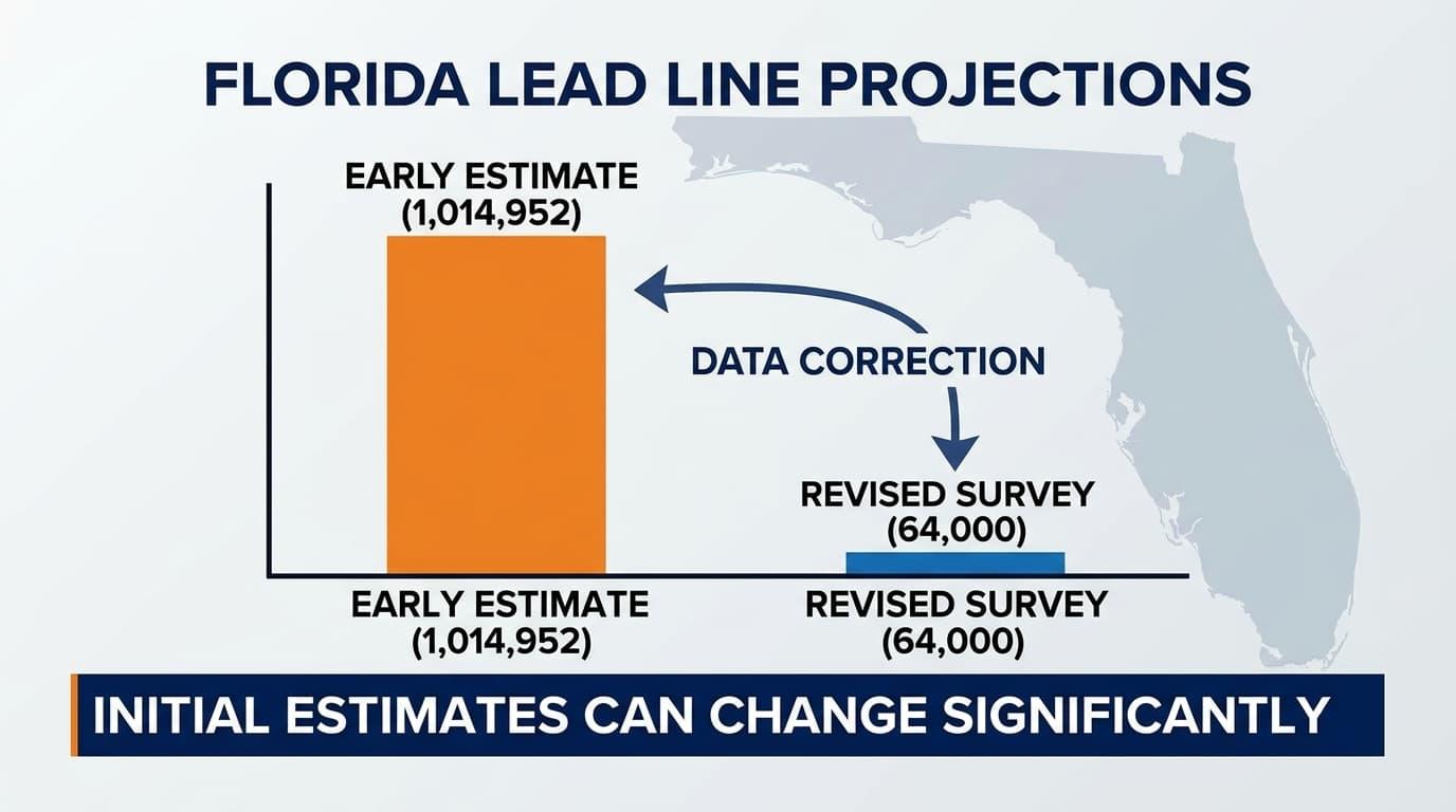 Florida's 1,014,952 projected lead-content service lines