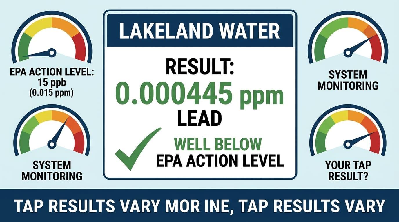 What Lakeland's 0.000445 ppm lead result means