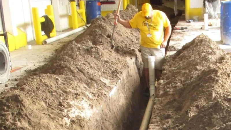 Slab leak repair on a Polk County home where the water supply lines run under the concrete